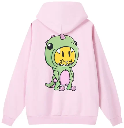 Drew House Dino-Drew Zip-Up Hoodie ‘Pink’