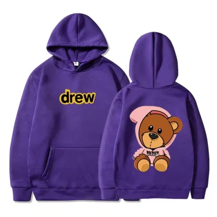 Drew House Bear Purple Hoodie